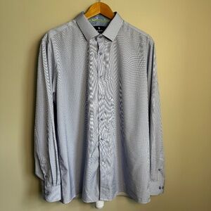 Tom Baine Performance Men's Lightweight Casual Dress Shirt Purple Graph Size XXL